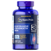 Thuốc xương khớp Glucosamine Chondroitin MSM Puritan's Pride 240 viên Mỹ