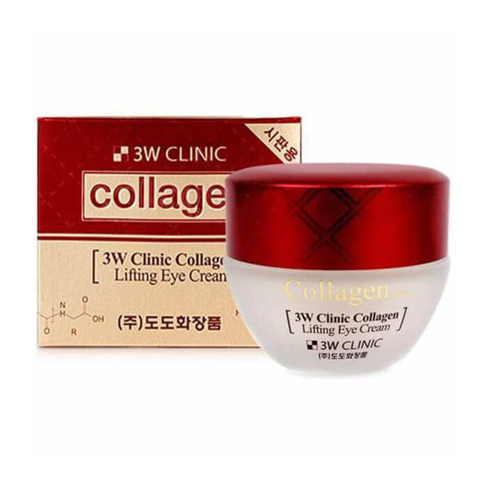 Kem dưỡng mắt 3W Clinic Collagen Hàn Quốc chống thâm quầng, bọng mắt, chống nhăn (đỏ 35ml)