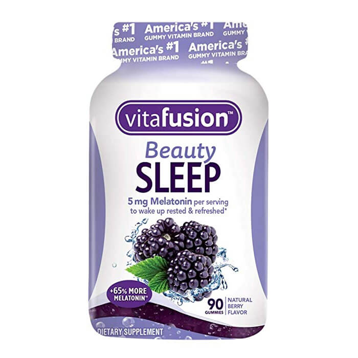 Kẹo dẻo hỗ trợ ngủ ngon Vitafusion Beauty Sleep Gummies vị mâm xôi 90 viên Mỹ