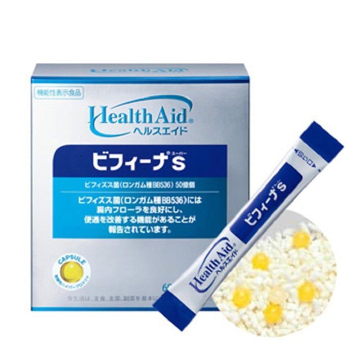 Men Vi Sinh Bifina Nhật Bản Health Aid S 60 gói - Bổ Sung 5 Tỉ Lợi Khuẩn