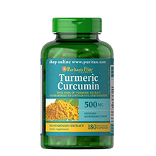 Viên uống tinh dầu nghệ Turmeric Curcumin 500 mg Puritan’s Pride 90 viên Mỹ