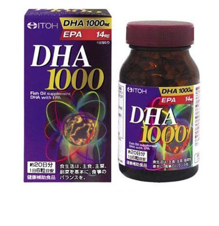 Thuốc bổ não DHA 1000mg & EPA 14mg Itoh 120 Viên Nhật