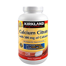 Thuốc bổ sung Calcium Magnesium Zinc Vitamin D3 Kirkland 250 viên Mỹ
