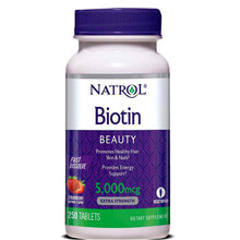 Thuốc mọc tóc Natrol Biotin 5000 mcg Fast Dissolve 250 viên Mỹ