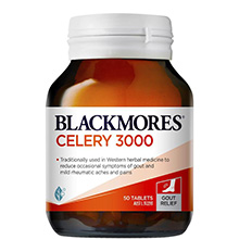 Thuốc uống Blackmores Celery 3000 phòng và điều trị Gút 50 viên Úc