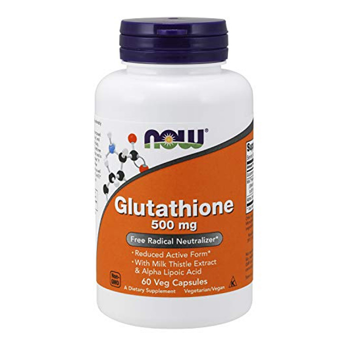 Viên uống trắng da Now Glutathione 500mg của Mỹ 60 viên